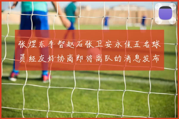 张煜东李智赵石张卫安永佳五名球员经友好协商即将离队的消息发布