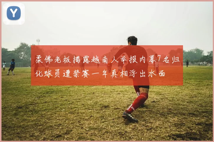 柔佛老板揭露越南人举报内幕7名归化球员遭禁赛一年真相浮出水面